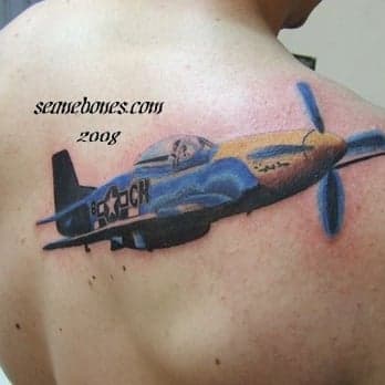 Da Plane — tattoo by @sean_e_bones