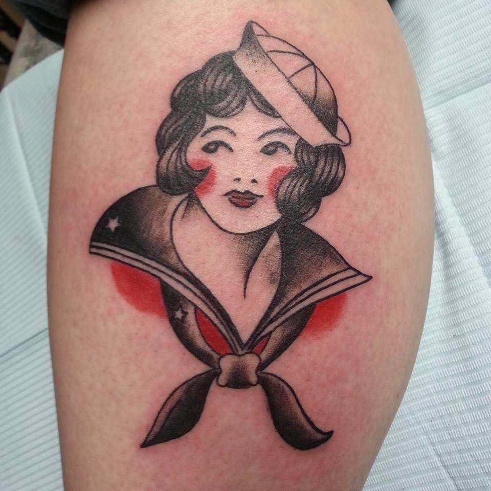 Sailor girl — tattoo by @sean_e_bones